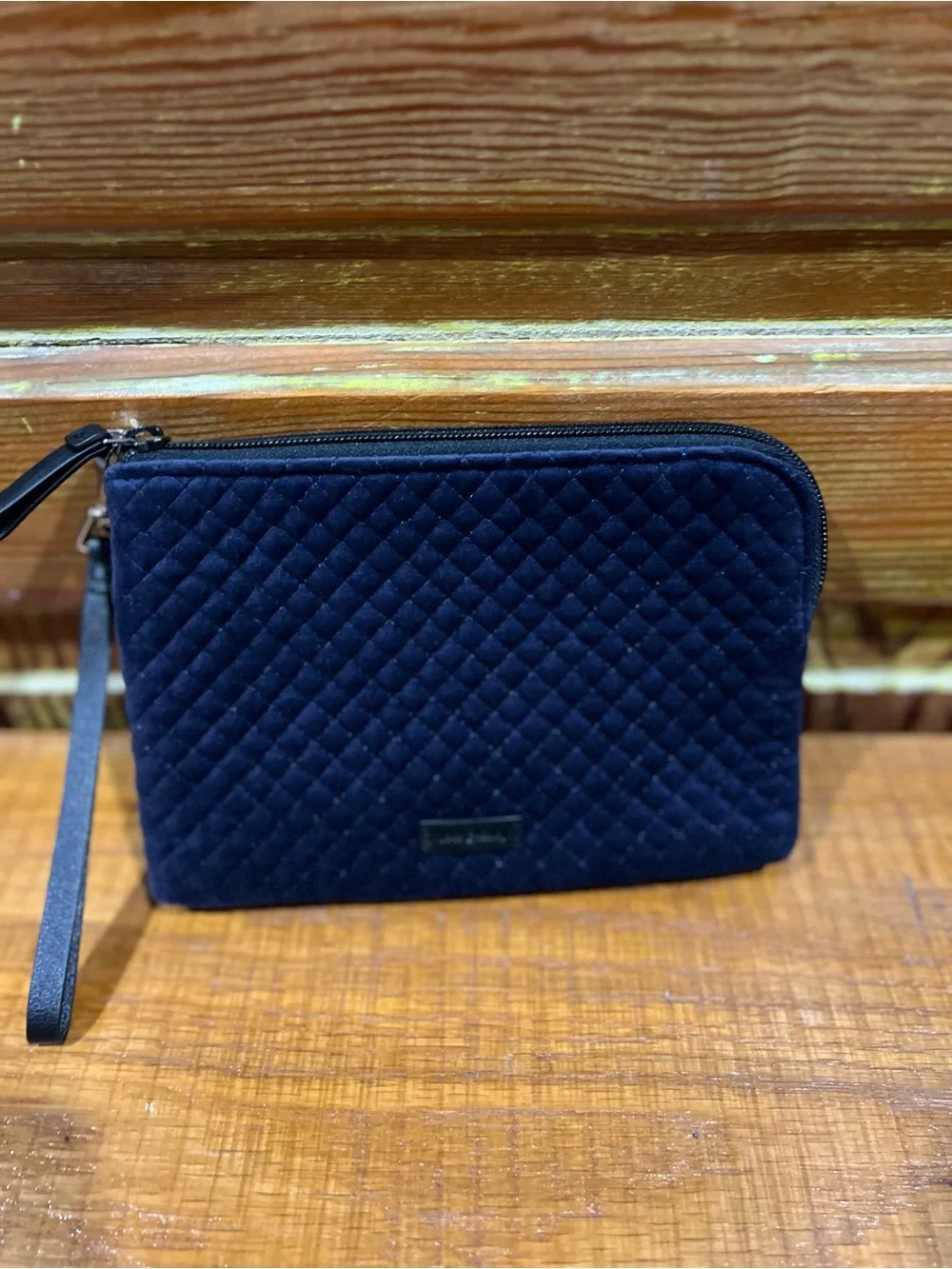 Vera Bradley Quilted Wristlet Clutch in Navy